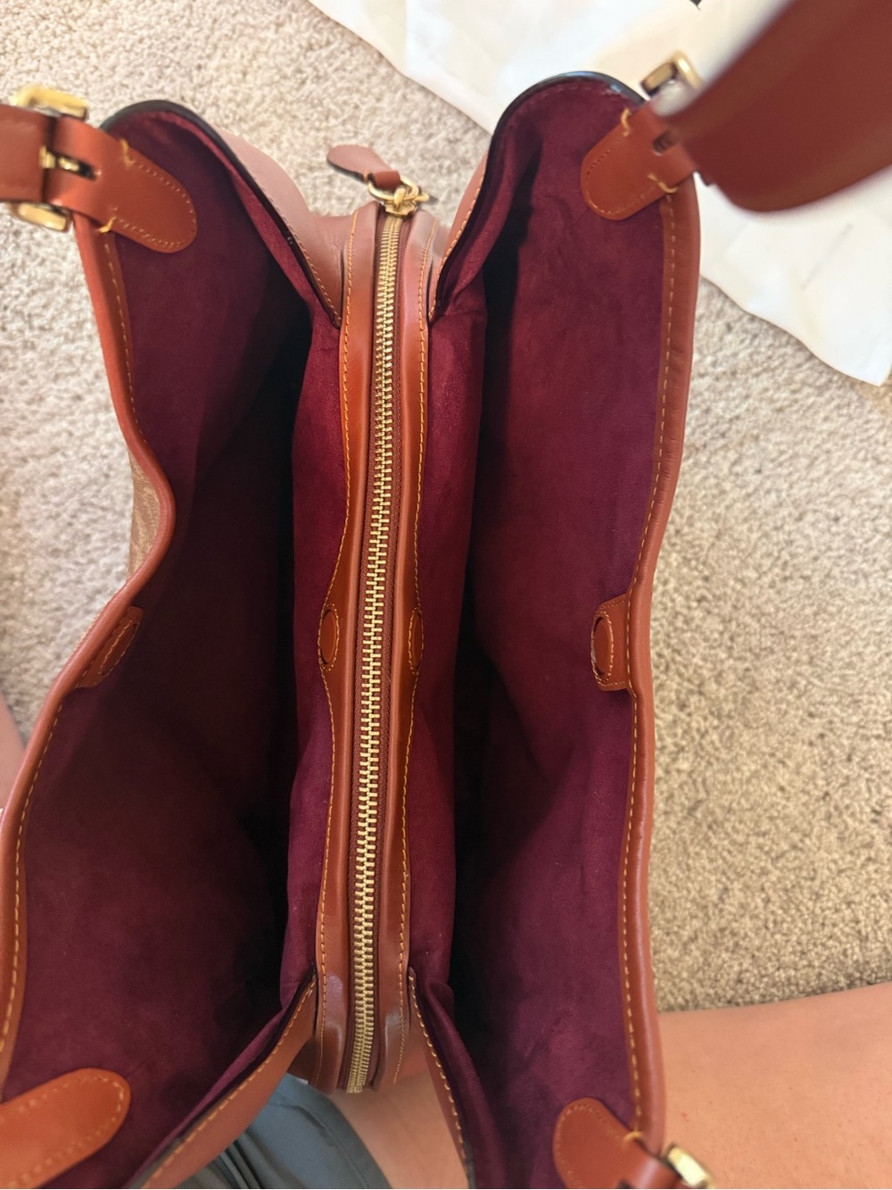 Coach Brown Signature Canvas Shoulder Hobo with Saddle Leather Trim - Picture 6 of 9